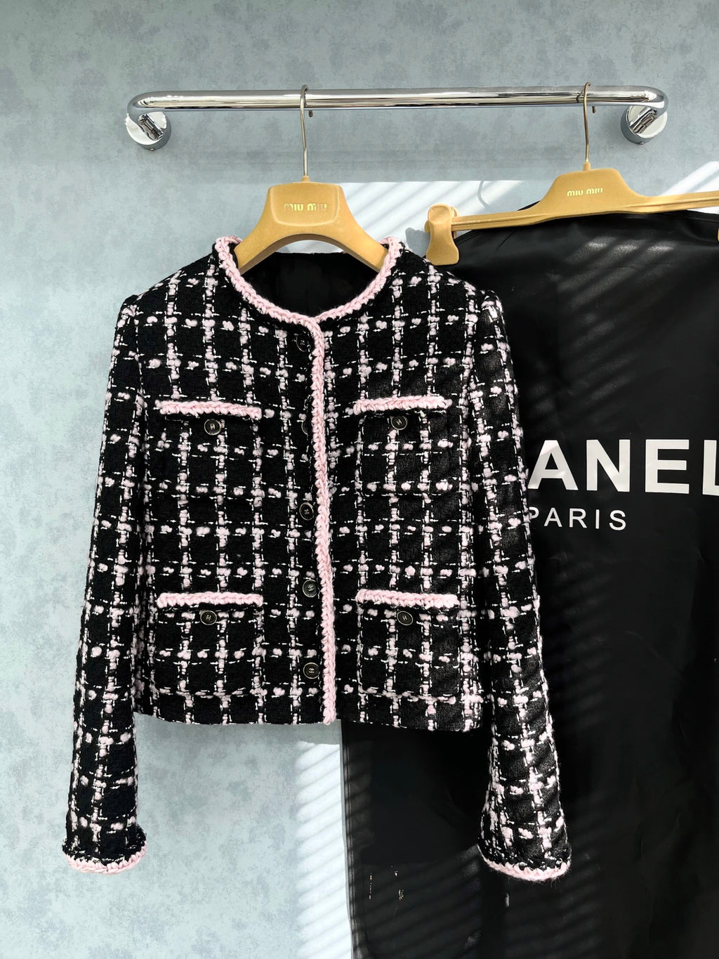Chanel Black & White Stripe Jacket