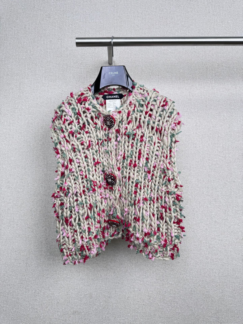 Chanel Multi-coloured knitted vest with buttons