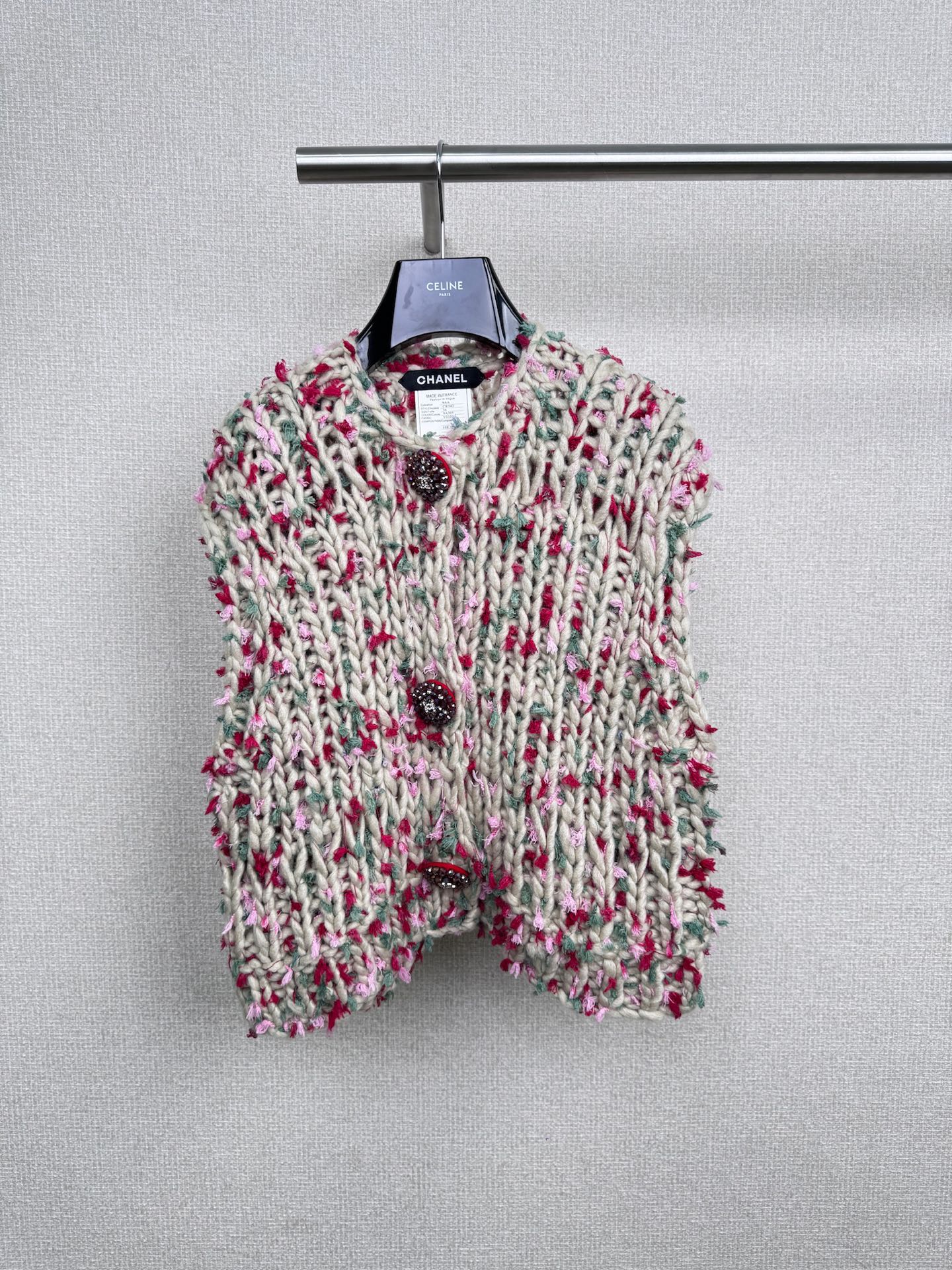 Chanel Multi-coloured knitted vest with buttons