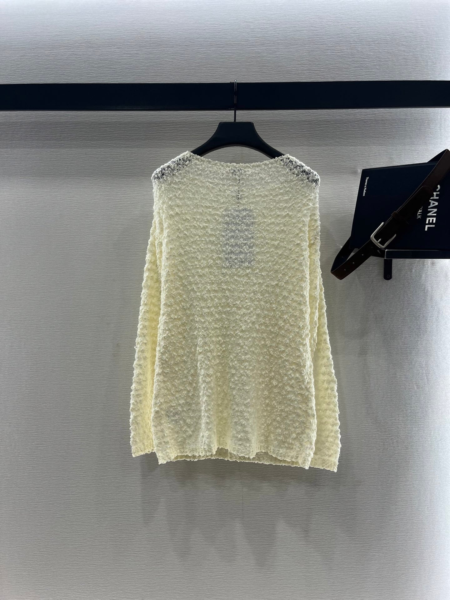 Cream Chanel Textured sweater