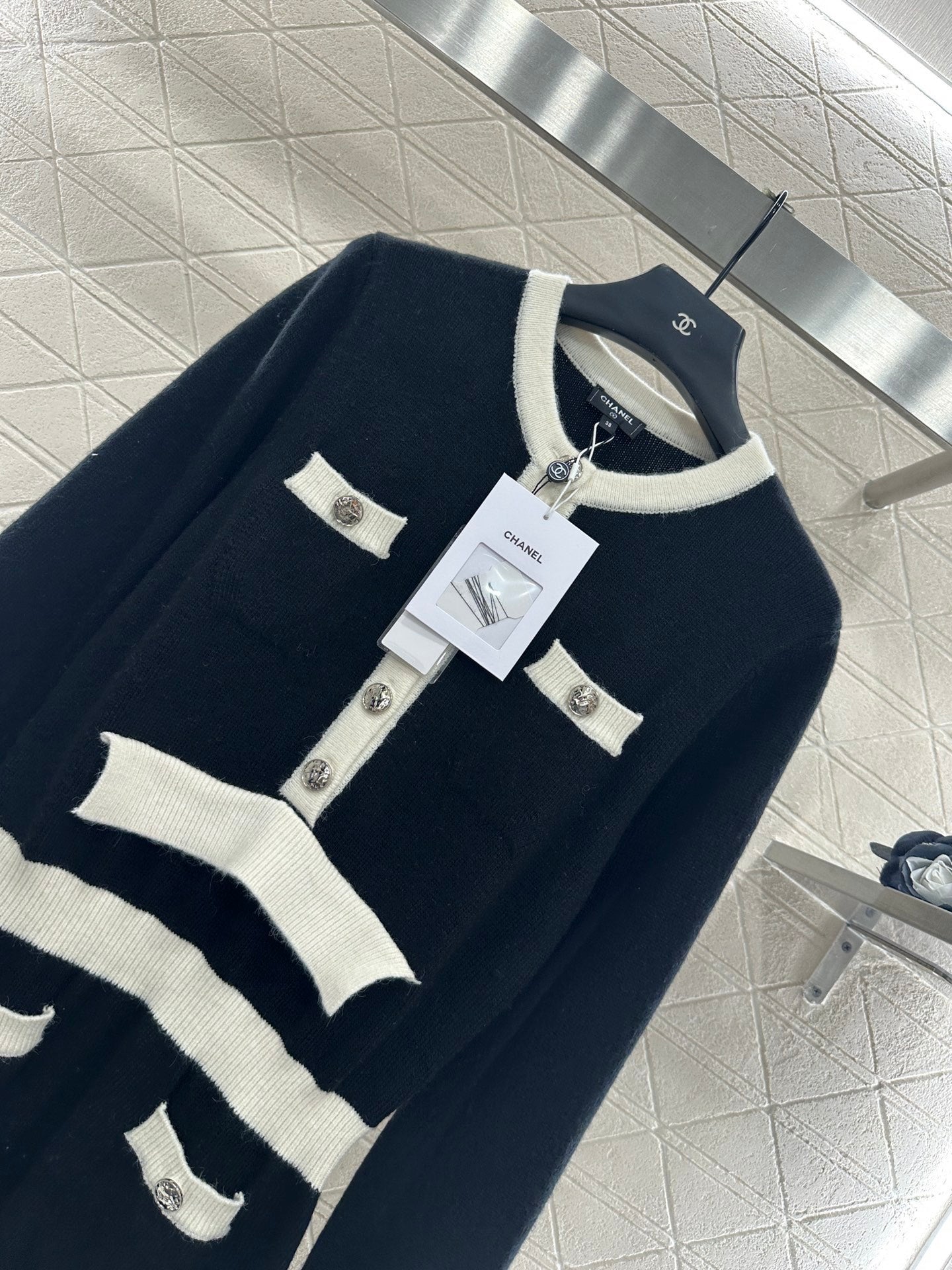 Black Chanel Top and shorts skirt