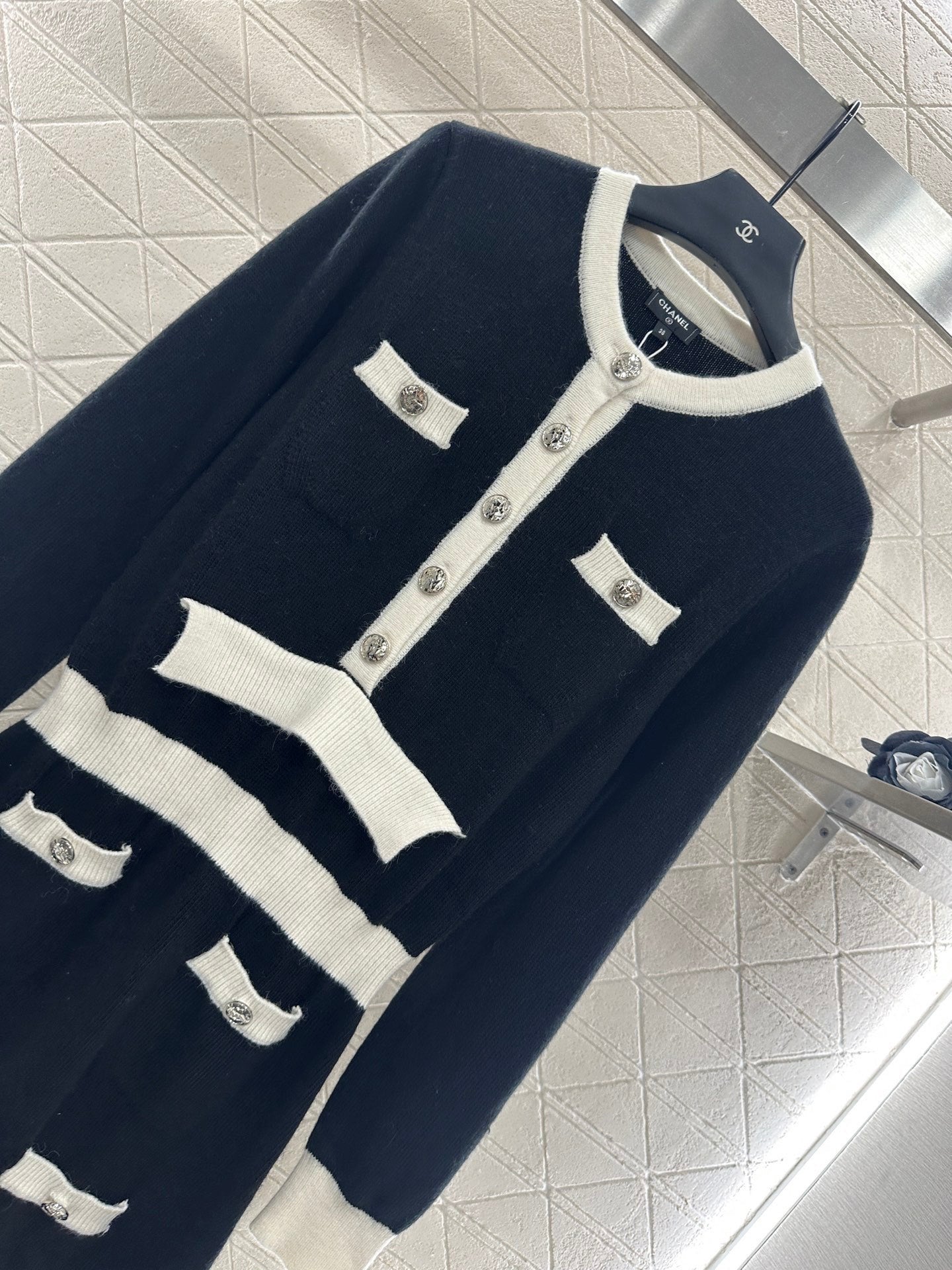 Black Chanel Top and shorts skirt