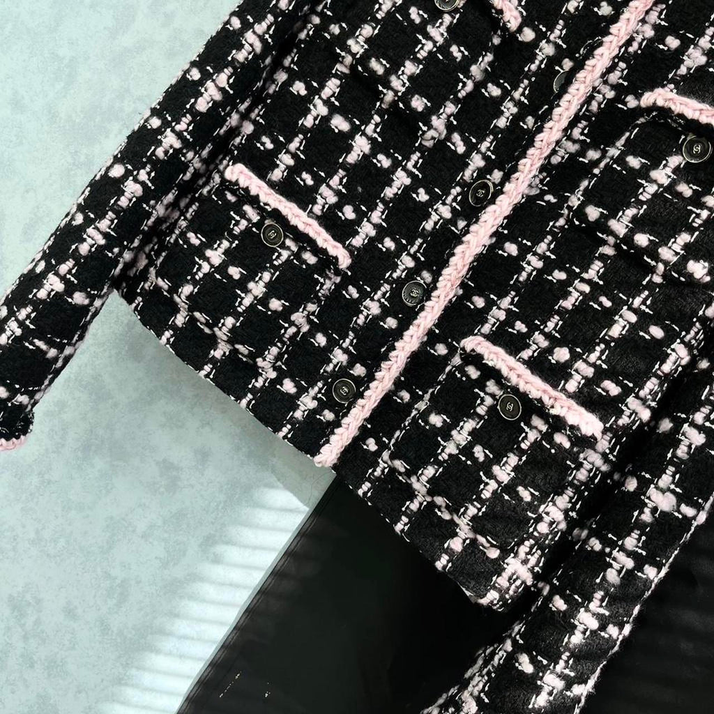 Chanel Women's black multi Coats