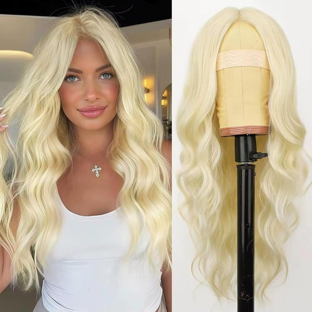 Blonde wavy wig