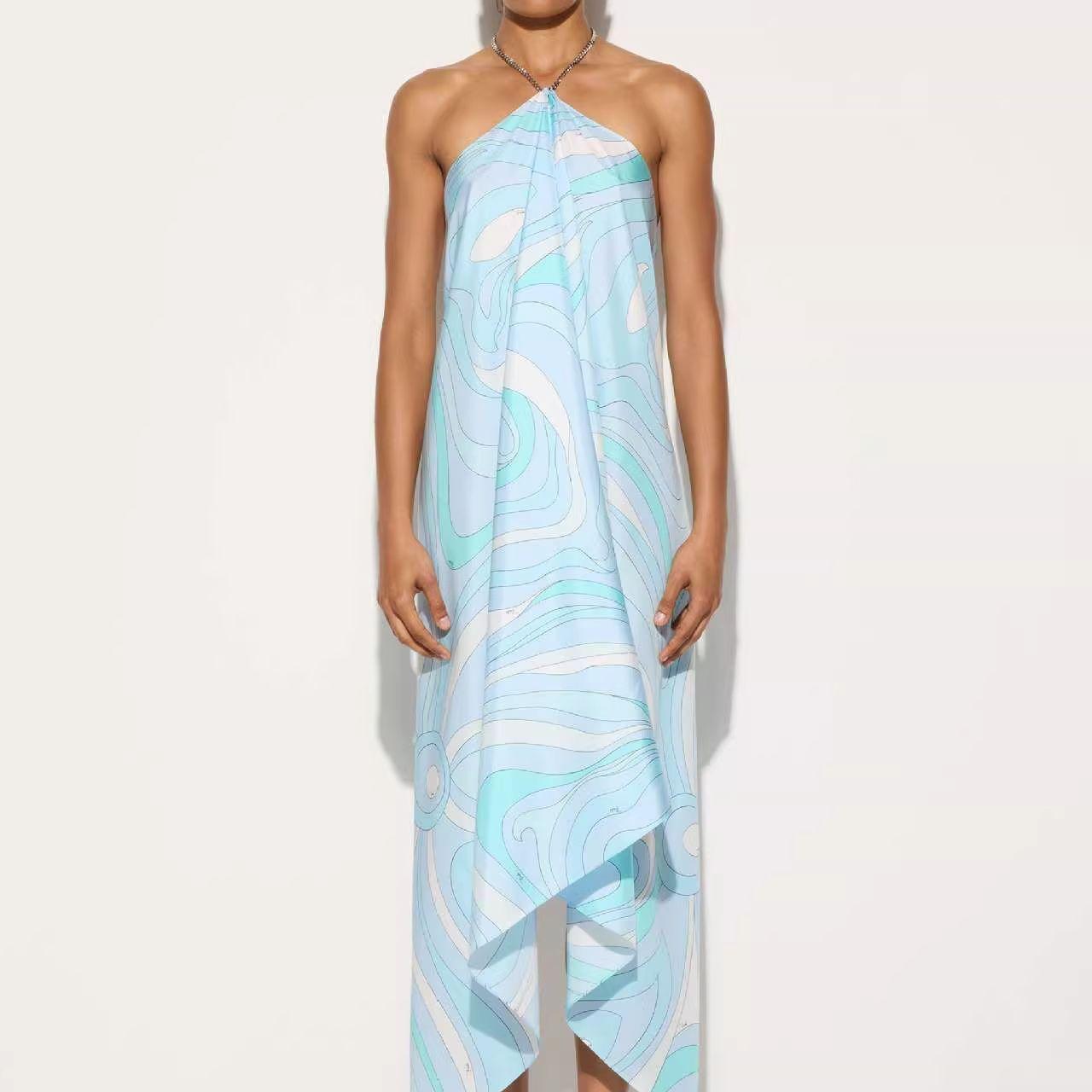 Emilio Pucci Women's white blue Dresses