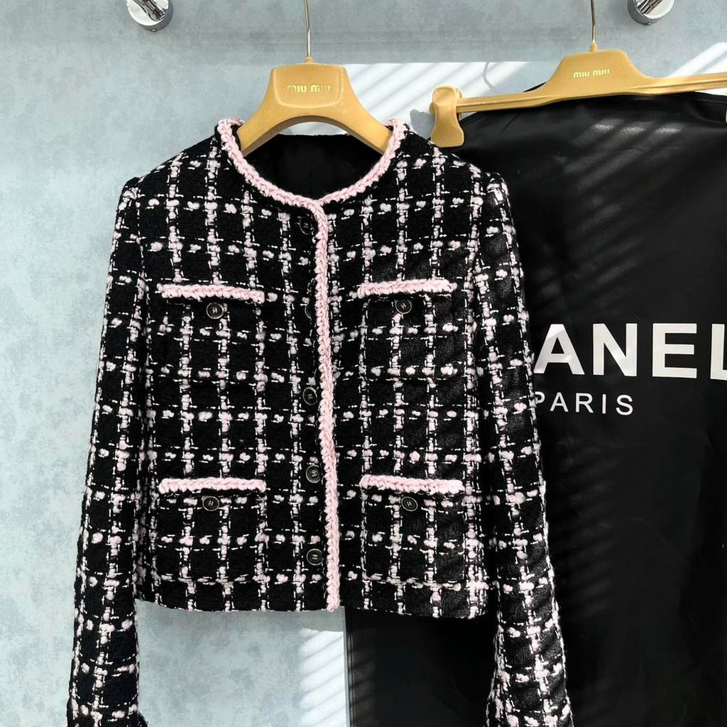 Chanel Women's black multi Coats