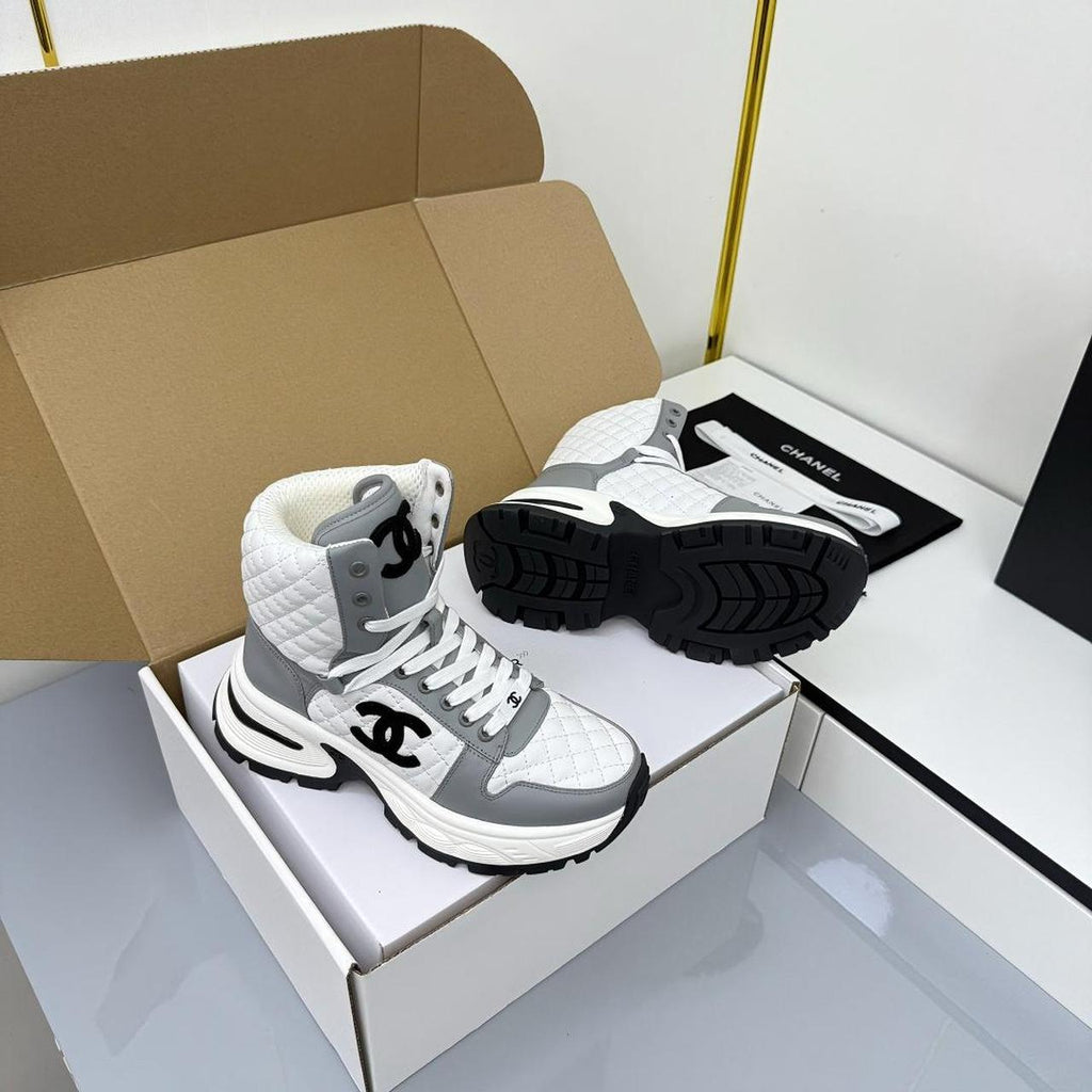 Chanel Women's grey white Trainers