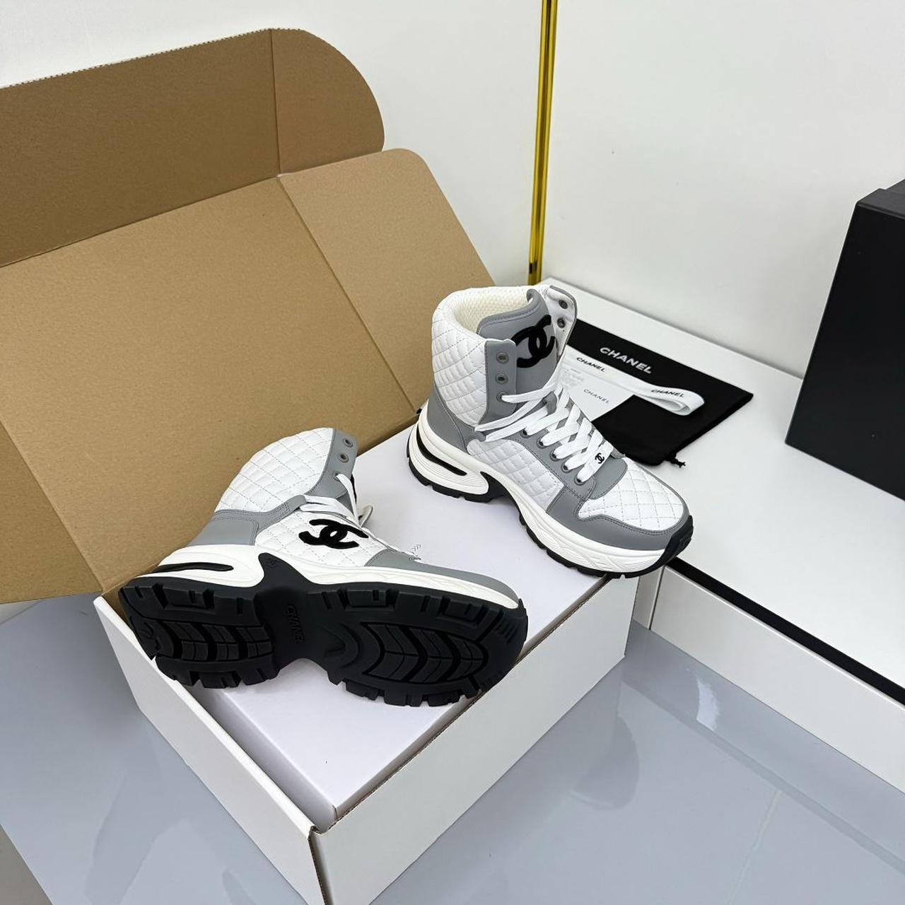 Chanel Women's grey white Trainers