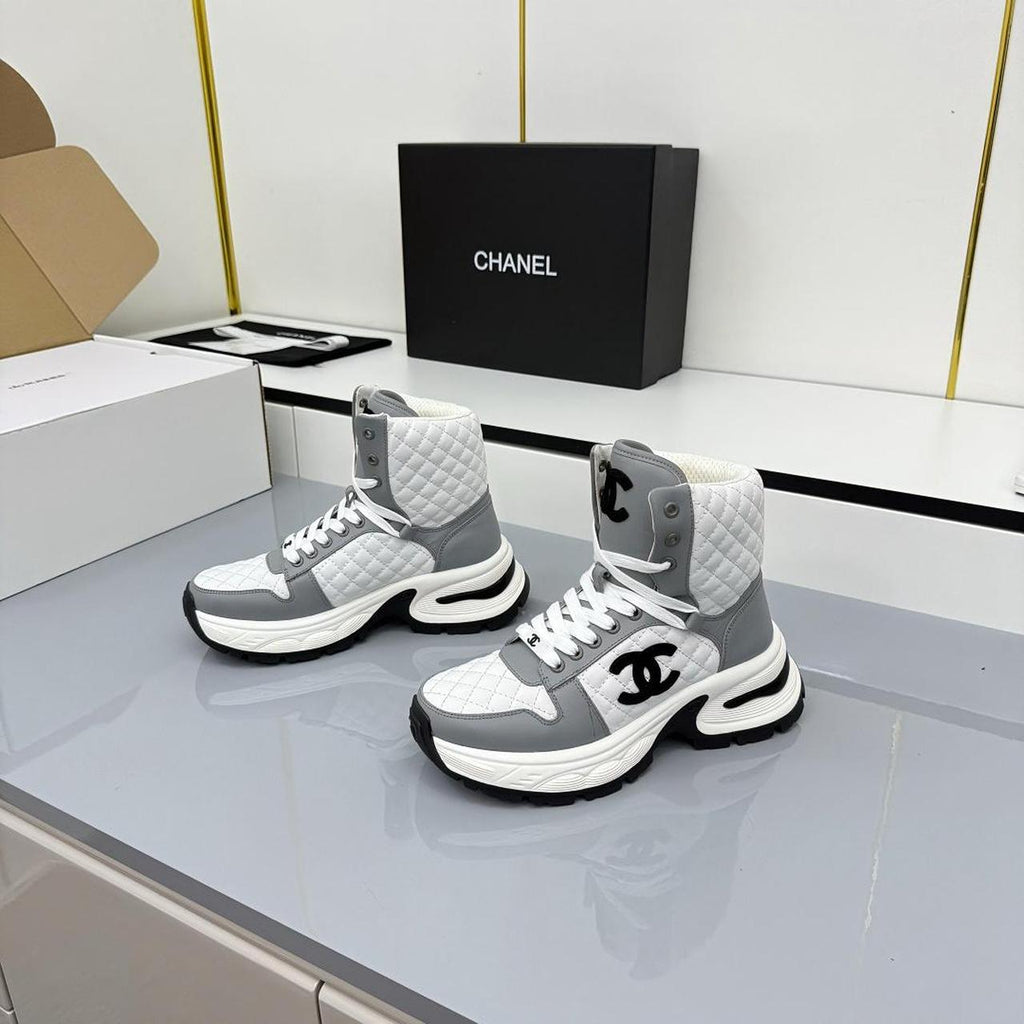 Chanel Women's grey white Trainers