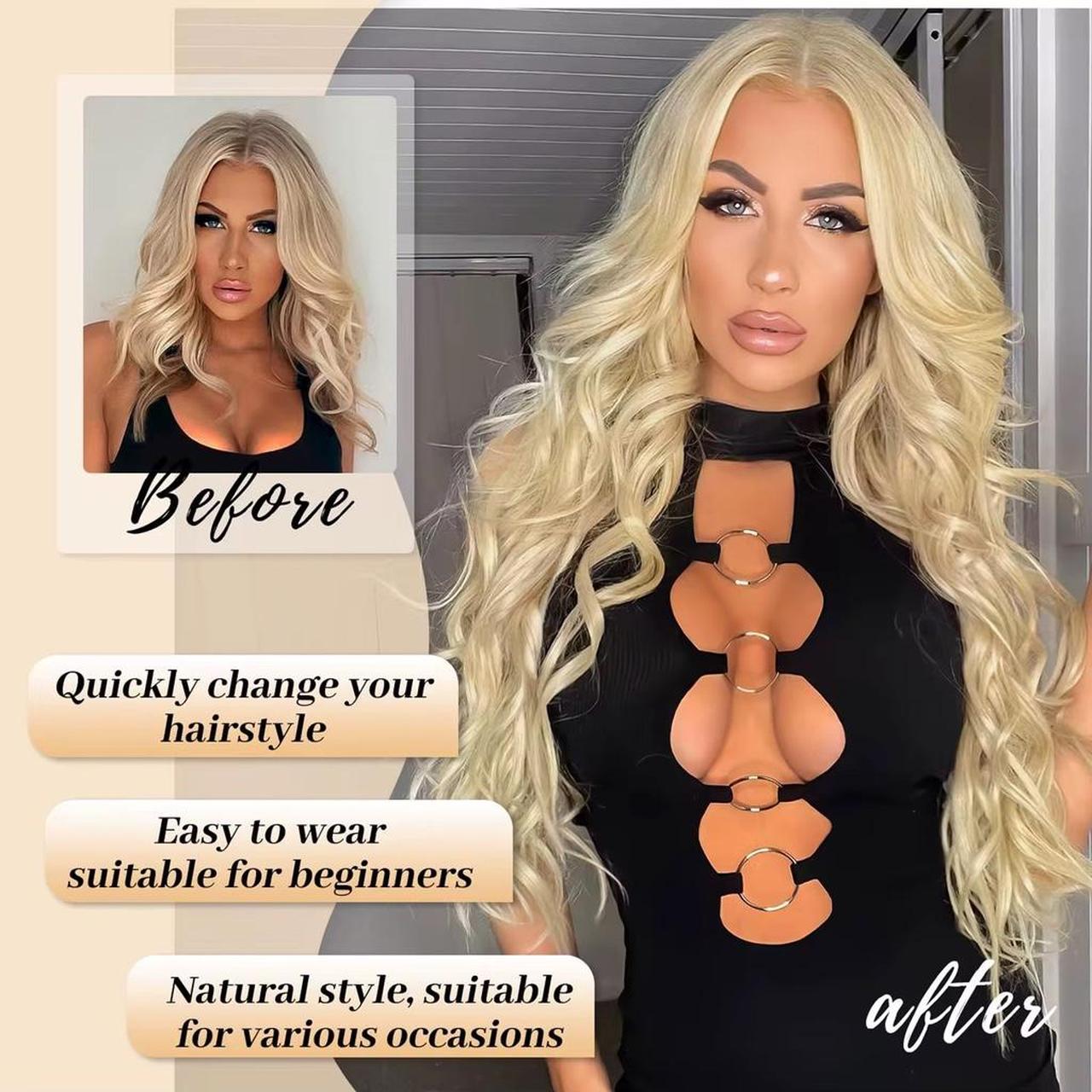 Blonde wavy wig