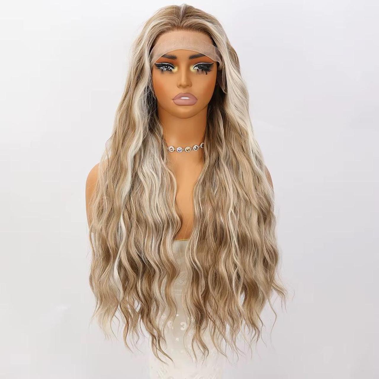 16" long, 24" high lace front wig with 100% hand-tied lace