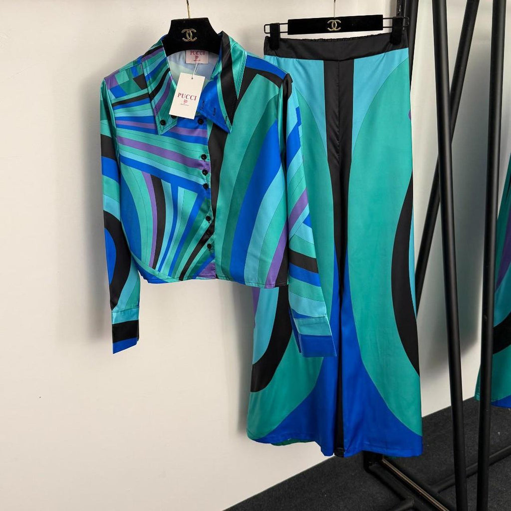 Emilio Pucci Women's blue multi Dresses