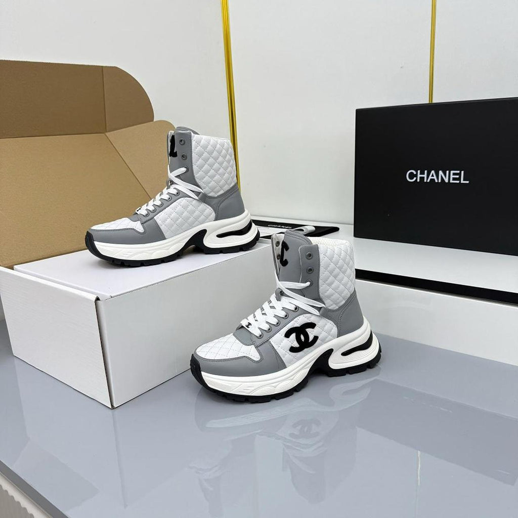 Chanel Women's grey white Trainers