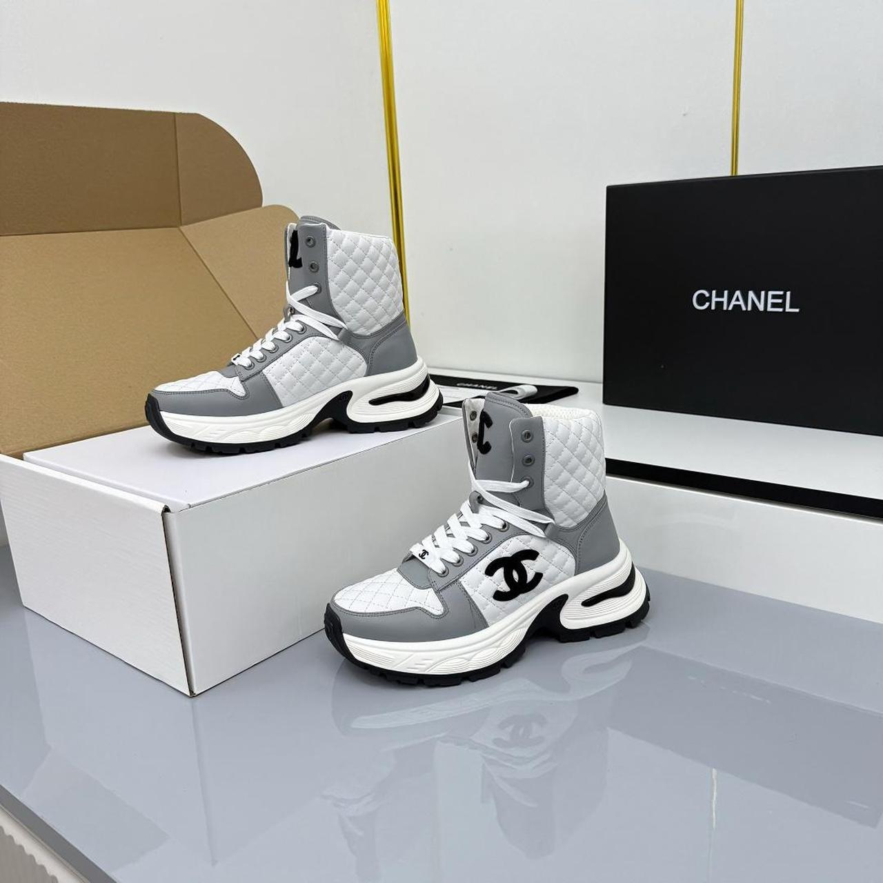 Chanel Women's grey white Trainers