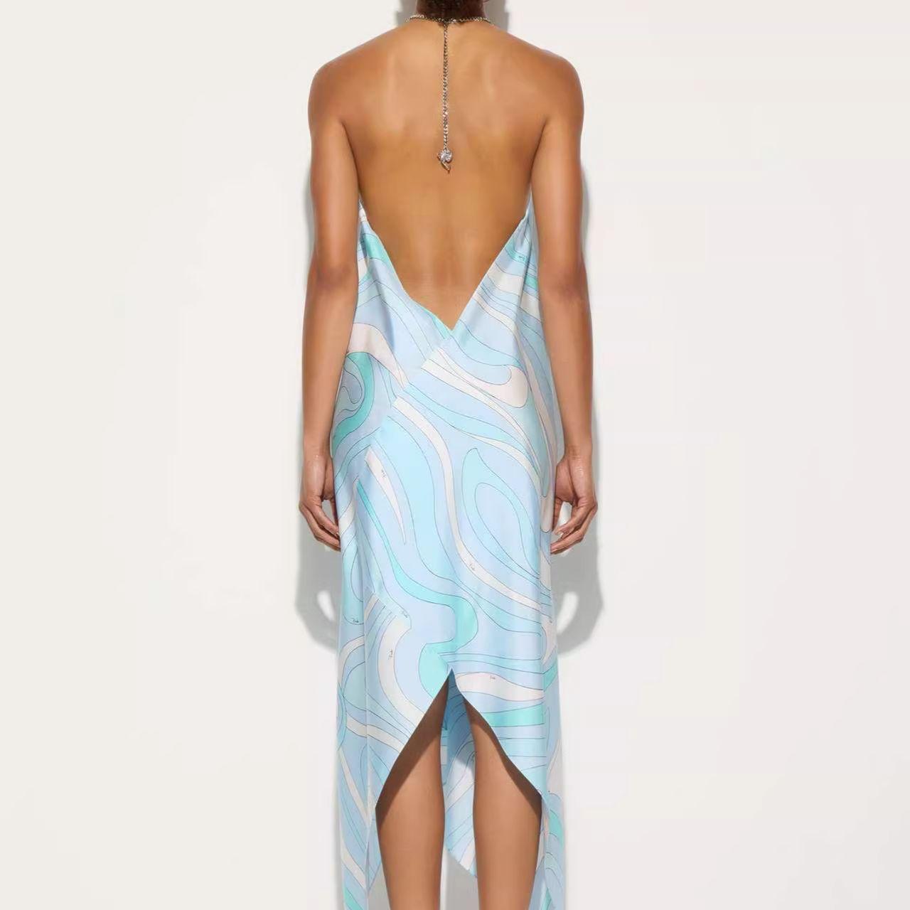 Emilio Pucci Women's white blue Dresses