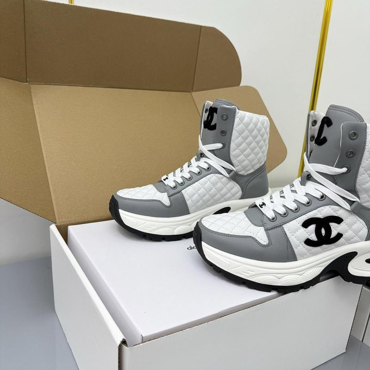 Chanel Women's grey white Trainers